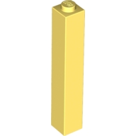 Lego kostka (kostička) 1x1x5, světle žlutá jasná (6036239)
